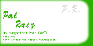 pal raiz business card